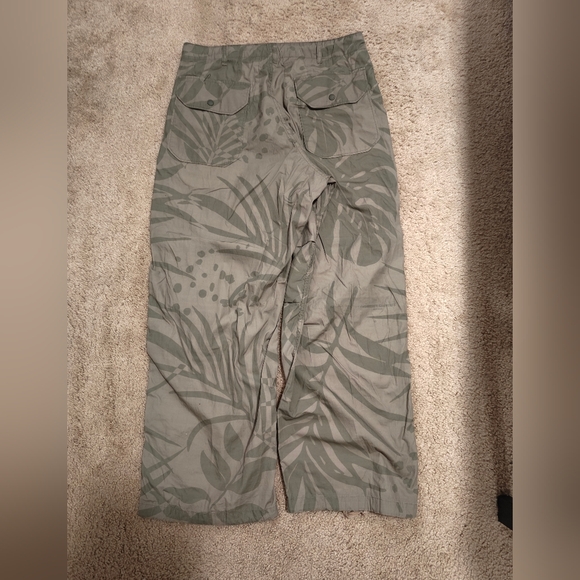 Engineered Garments Army Over Pant Made in USA Leaf Print Khaki - Picture 6 of 11